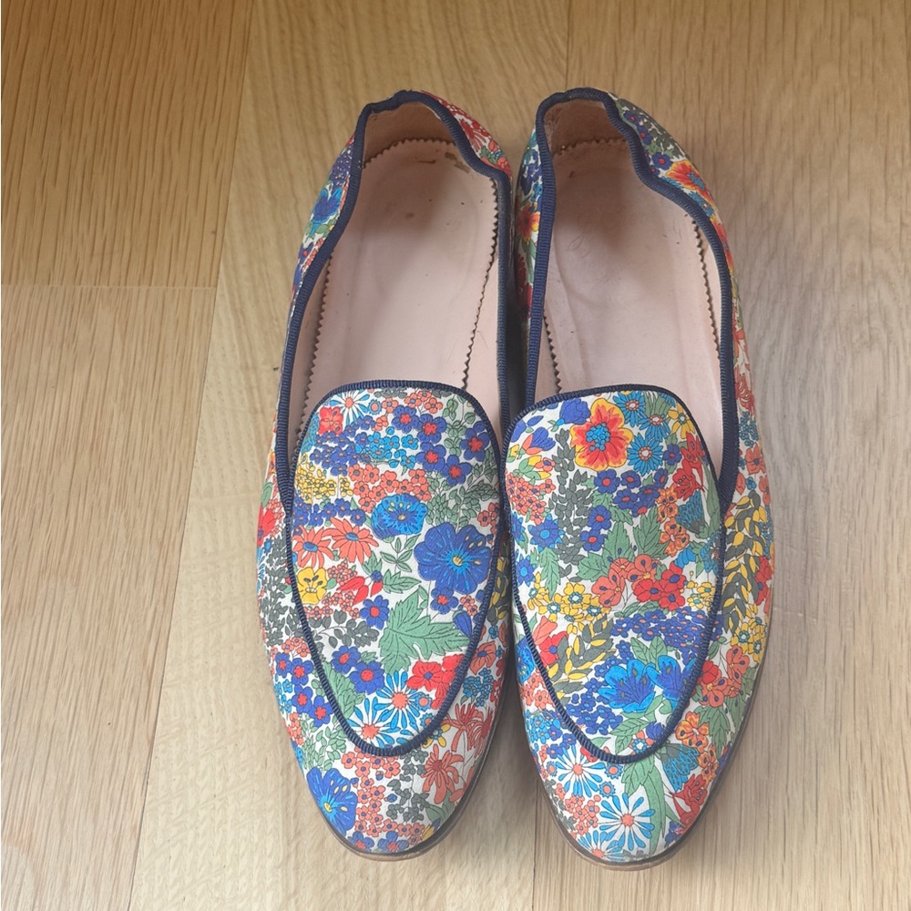 J Crew x Liberty of London Floral Print Women's Slip-On Loafers